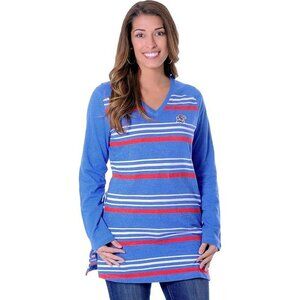2/$30 Kansas Jayhawks Womens NCAA Fleece Tunic Long Sleeve Top Shirt Large Uni…